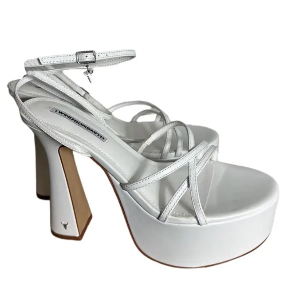 Windsor Smith White Strappy Platform Heels , size 9, new